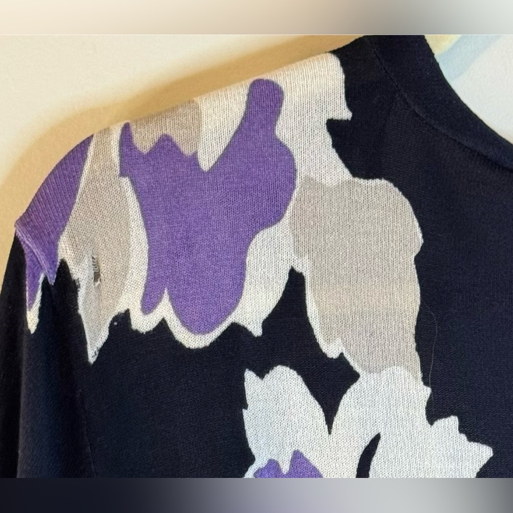 NEW Chico’s Purple Blooms Cardigan Sweater in Parisian Purple Size 4 / XXL / 20 - Picture 9 of 9